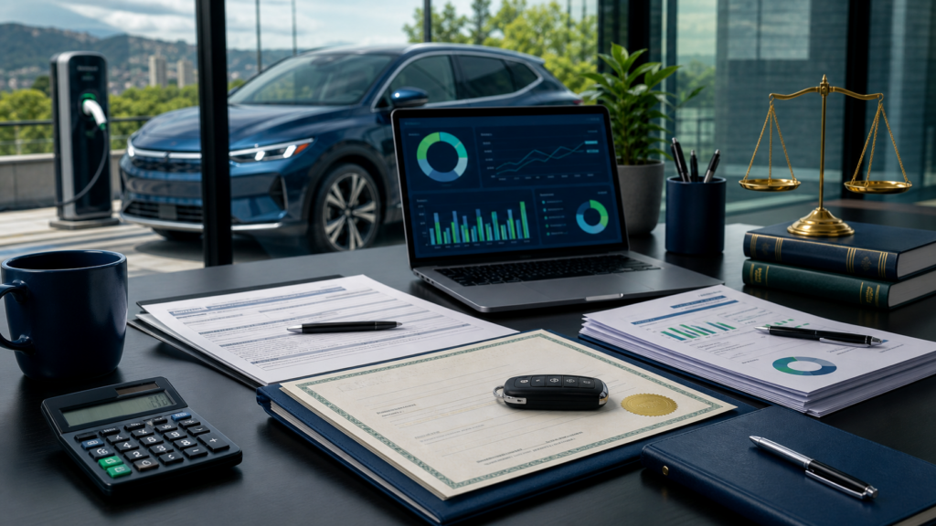 Documentos tributarios, certificado UPME y vehículo eléctrico para beneficios fiscales en Colombia